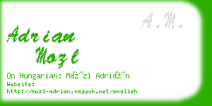 adrian mozl business card